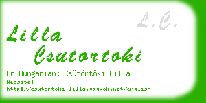 lilla csutortoki business card
