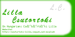 lilla csutortoki business card
